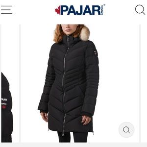 XS Black Pajar Winter jacket. Removable fur hood, very warm!!